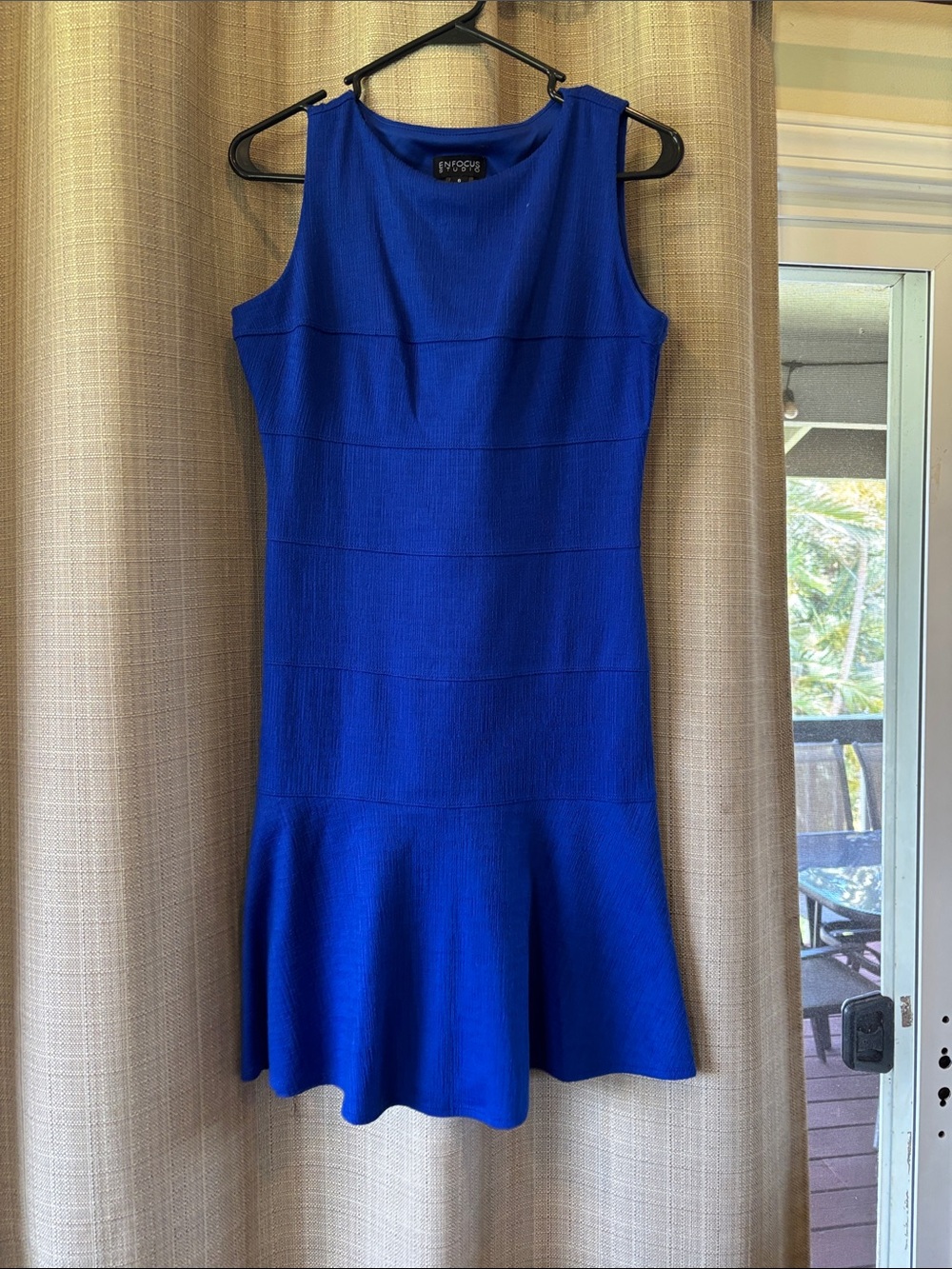 Enfocus Studio Royal Blue Sleeveless Fit & Flare Dress | Size 6